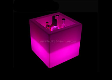 China Remote Control Square LED Ice Bucket Rechargeable For Bar Wine Display supplier