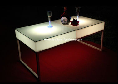 China Waterproof Remote Control LED Cocktail Table 120*60cm For Lounge Furniture supplier
