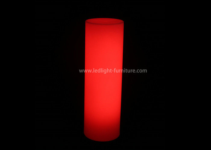 Pe Plastic Outdoor Modern Led Floor Lamp Round Column