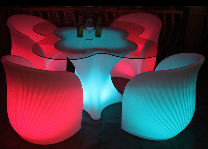 Glowing Garden Furniture Type 4 Led Bar Chair And 1 Table