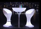 Customized Pure White LED Light Furniture , Cordless Glowing Outdoor Furniture  supplier