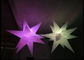 RGB Colors Inflatable LED Light , 12 Spikes PVC Cloth LED  Hanging Star Lights supplier