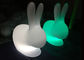 Kids Play Led Glow Furniture Rabbit Chair With Colorful Light , Plastic Material supplier