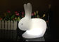 Cute Bunny Shaped LED Night Light , White Rabbit Lamp 16 Colors Changing supplier