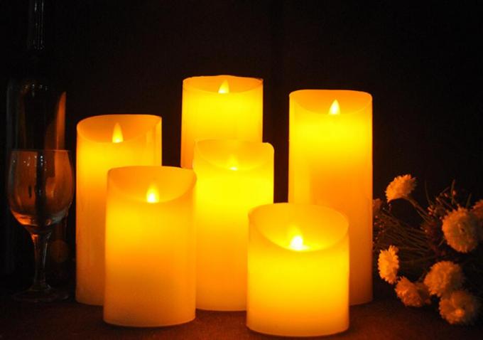 Real Wax Material Flameless LED Candles With Remote Control Flickering Tea Lights
