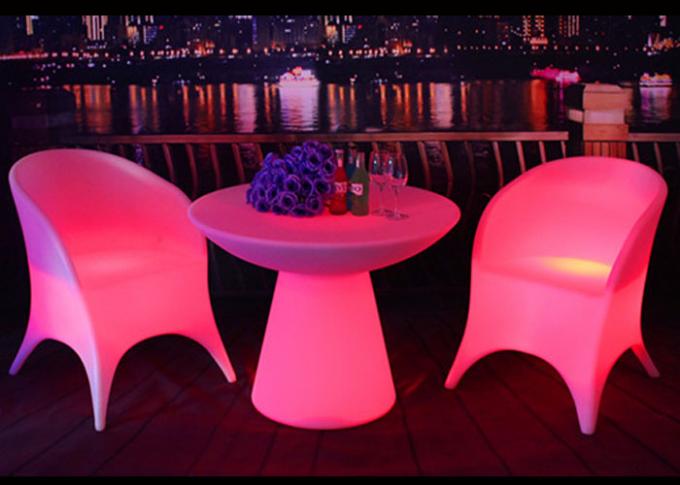 Battery Build In Colorful Glow Furniture Sofa Chair For Outdoor Garden Decoration