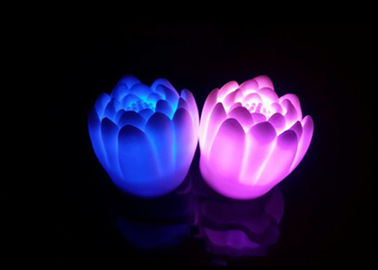 China Water Active LED Night Light , 7 Colors Flash Led Flower Night Light For Birthday supplier