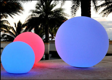 China 80cm LED Ball Lights Waterproof , PE Plastic Park Floating Pool Ball Lights  supplier