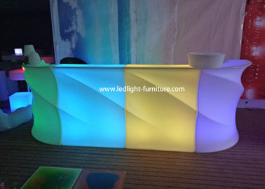 China Wave Sectional Straight LED Plastic Bar Counter Table With 8-10 Hours Working Time supplier