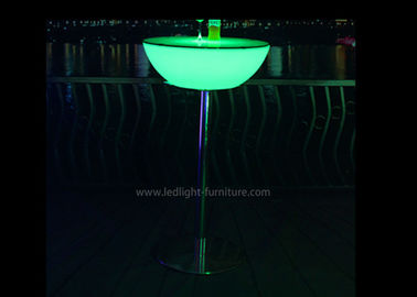 China Folding Lighting Up LED Cocktail Table / Interactive LED Coffee Table With Glass Top supplier
