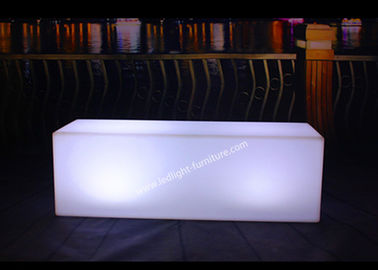 China Party Straight Square LED Light Up Bench Battery Powered Available Six People Sitting supplier