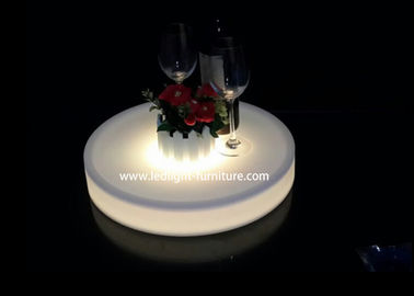 China Round LED Illuminated Serving Trays Colors Changeable With Portable Handle supplier