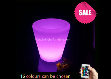 China Small LED Flower Pots / Cute LED Illuminated Planters For Home Decoration supplier