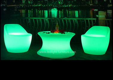 China Illuminated Furniture Type LED Coffee Table Set With Rechargeable RGB Light supplier