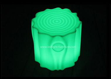 China RGB Stump Shaped LED Bar Chair , Light Up Bar Stools Rechargeable For Kids supplier
