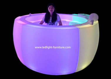 China Durable Led Round Bar Counter With Flashing Colors And Rainbow Fade Effect supplier