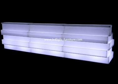 China Fold Mobile Glowing LED Bar Counter Strip Shaped Multi Colors With Wine Holder supplier