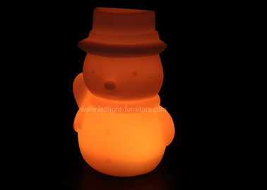 China PE Plastic LED Christmas Snowman Night Light Battery Operated For Kids Gift supplier