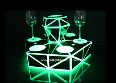 China Battery Powered LED Light Up Bar Shelf Liquor Bottle Display With Acrylic Material supplier