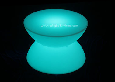 China Double Half Round Glowing Coffee Table / LED Light Bar Table Polyethylene Material supplier