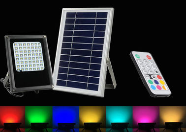 China 6W RGB Colors Changing Solar Security Flood Lights With Remote Control supplier