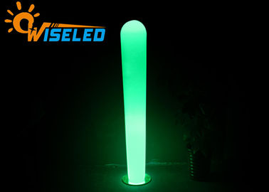 China Polyethylene Material Stick Shaped Outdoor RGB Floor Lamp with Standing Base supplier