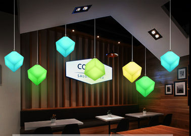 China Contemporary Style Led Light Cube For Restaurant / Colorful Led Cube Night Light supplier