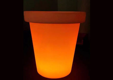 China Outdoor Battery Power PE LED Plant Pot With DMX Remote Control , Colors Changing supplier