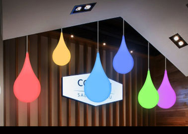 China Hanging Water Drop Shaped Deco Lighting Room / Shop Use Funny Colorful Design supplier