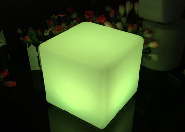 China 30Cm / 40cm Color Changing LED Cube Stool For Outdoor Garden Decorative supplier
