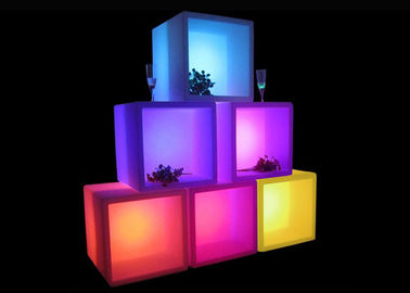 China 40X40X40cm LED Cube Light Open Cube Back Bar Ice Bucket For Drink Dispaly supplier