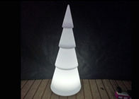 Portable Battery Power LED Floor Lamp White Christmas Tree with 16 Colors Lighting