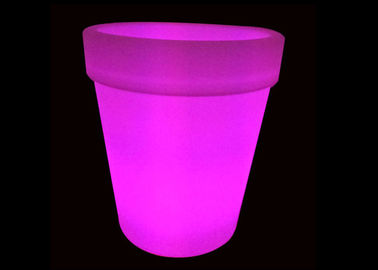 IP65 Outdoor Battery Powered LED Flower Pots Safety Material With Remote Control supplier