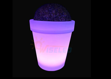 IP65 Outdoor Battery Powered LED Flower Pots Safety Material With Remote Control supplier