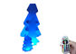 Plastic Tree Shaped LED Floor Lamp Battery Powered For Christmas Outdoor Decoration supplier
