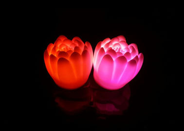 Water Active LED Night Light , 7 Colors Flash Led Flower Night Light For Birthday supplier