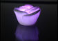White Plastic Rose Shaped Led Night Light With Water Action Or Button Off / On supplier