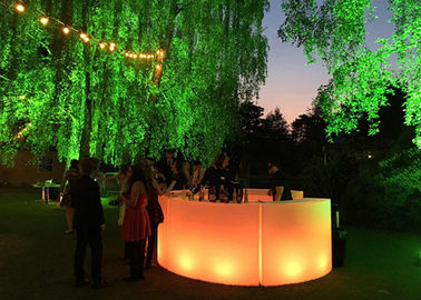 Round Commercial Led Bar Counter Built In Storage Designed For Outdoor Party supplier