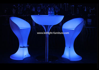 Customized Pure White LED Light Furniture , Cordless Glowing Outdoor Furniture  supplier