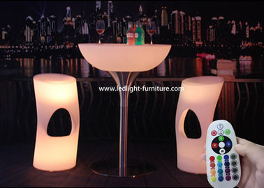 Customized Pure White LED Light Furniture , Cordless Glowing Outdoor Furniture  supplier