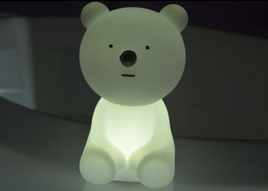 Cordless Lovable LED Glow Bear Night Light / Childrens Night Light Table Lamps supplier