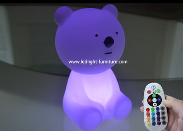 Cordless Lovable LED Glow Bear Night Light / Childrens Night Light Table Lamps supplier