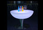 Battery Powered LED Cocktail Table 16 Colors Changing With Stainless Steel Base supplier