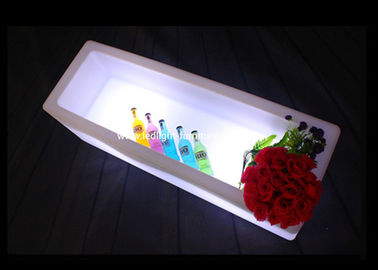 Illuminated Rectangle LED Ice Bucket Sixteen Colors Changing For Wine Display supplier