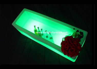 Illuminated Rectangle LED Ice Bucket Sixteen Colors Changing For Wine Display supplier