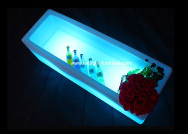 Illuminated Rectangle LED Ice Bucket Sixteen Colors Changing For Wine Display supplier