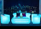 Night Club Plastic LED Light Furniture Glow Sofa With RGB Colors Changing supplier