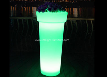 Lightweight Round High Illuminated Flower Pots 16 Colors Rechargeable For Outdoor supplier