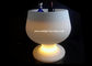 Goblet Cup Shaped LED Ice Bucket / Light Up Wine Bucket For Bottle Holder supplier