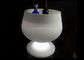 Goblet Cup Shaped LED Ice Bucket / Light Up Wine Bucket For Bottle Holder supplier